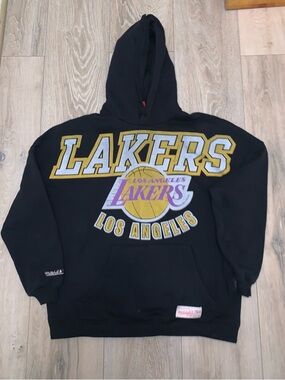 Mitchell & Ness Los Angeles Lakers Hardwood Classics Pull Over Hoodie Size:Small